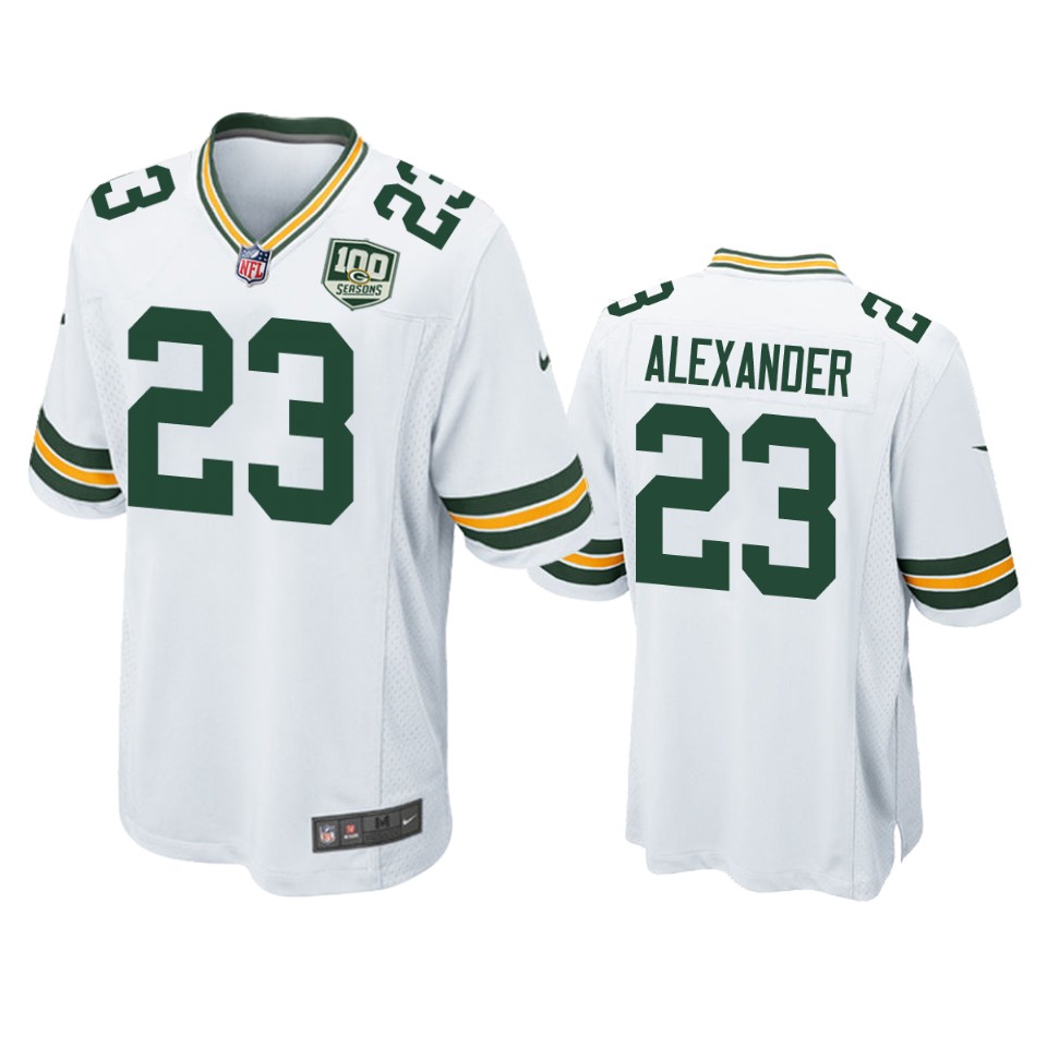 men's packers jaire alexander white 100 seasons game jersey
