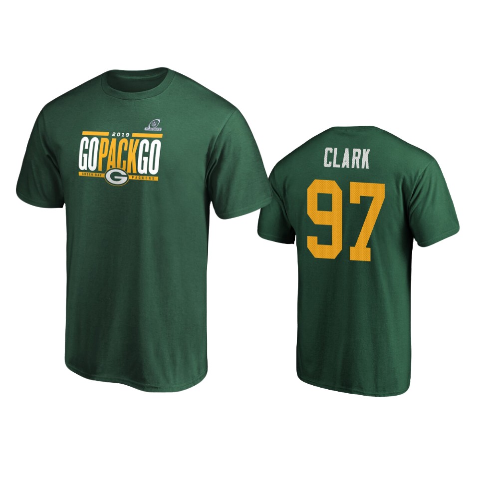 men's packers kenny clark green 2019 nfl playoffs hometown checkdown t shirt