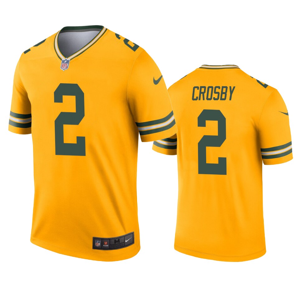 men's packers mason crosby gold inverted legend jersey