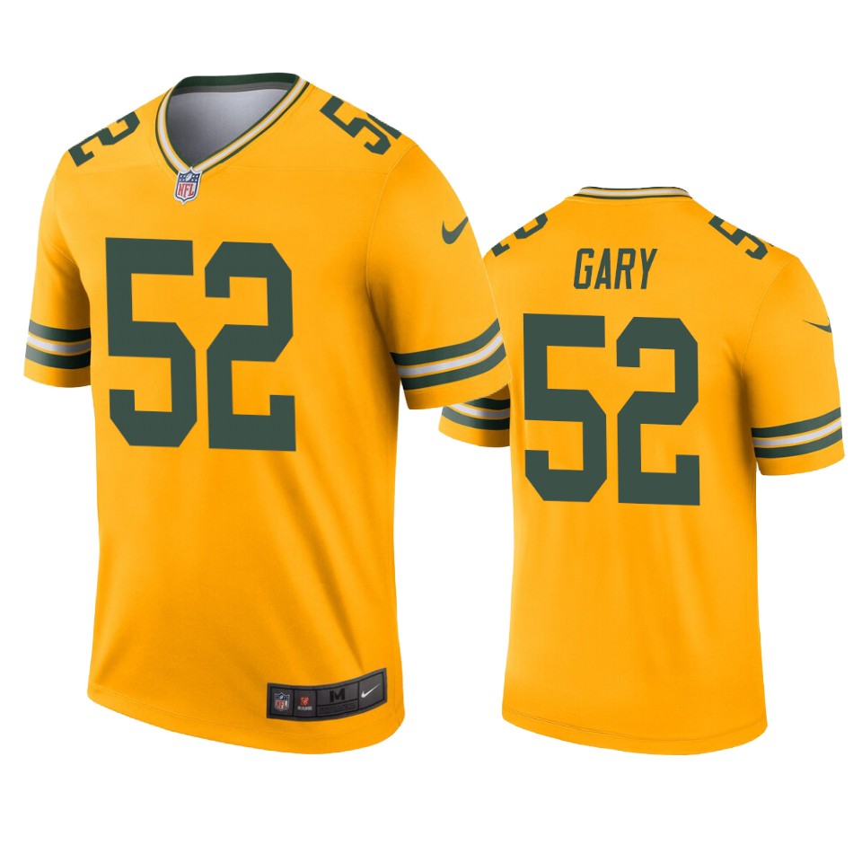 men's packers rashan gary gold inverted legend jersey