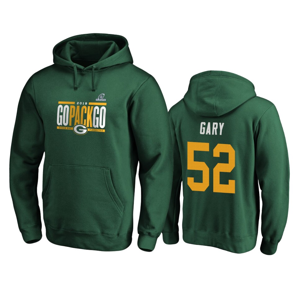 men's packers rashan gary green 2019 nfl playoffs hometown checkdown pullover hoodie