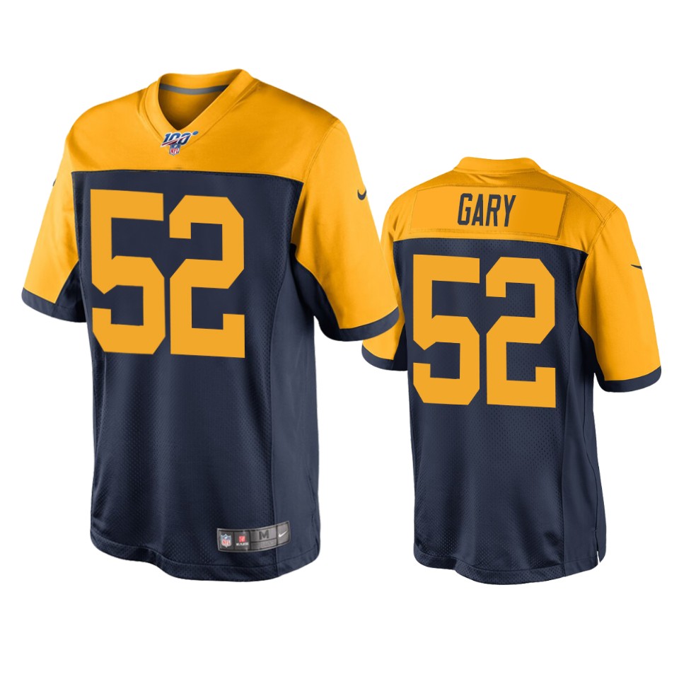 men's packers rashan gary navy 100th season throwback jersey