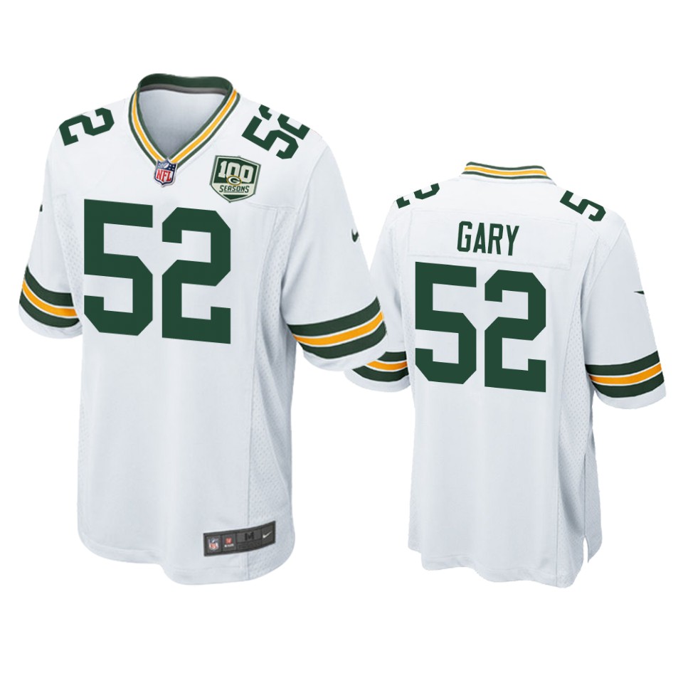 men's packers rashan gary white 100 seasons game jersey