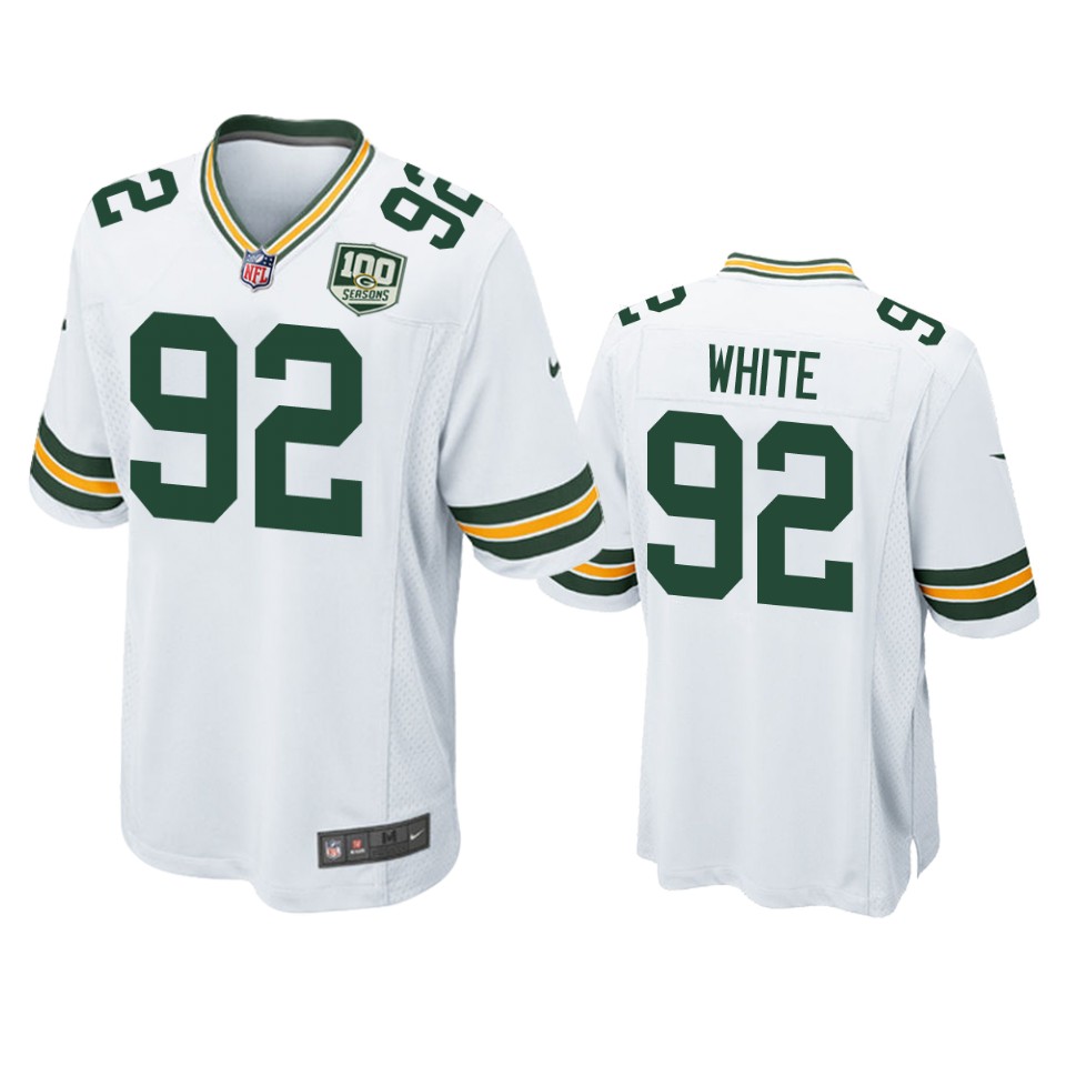 men's packers reggie white white 100 seasons game jersey