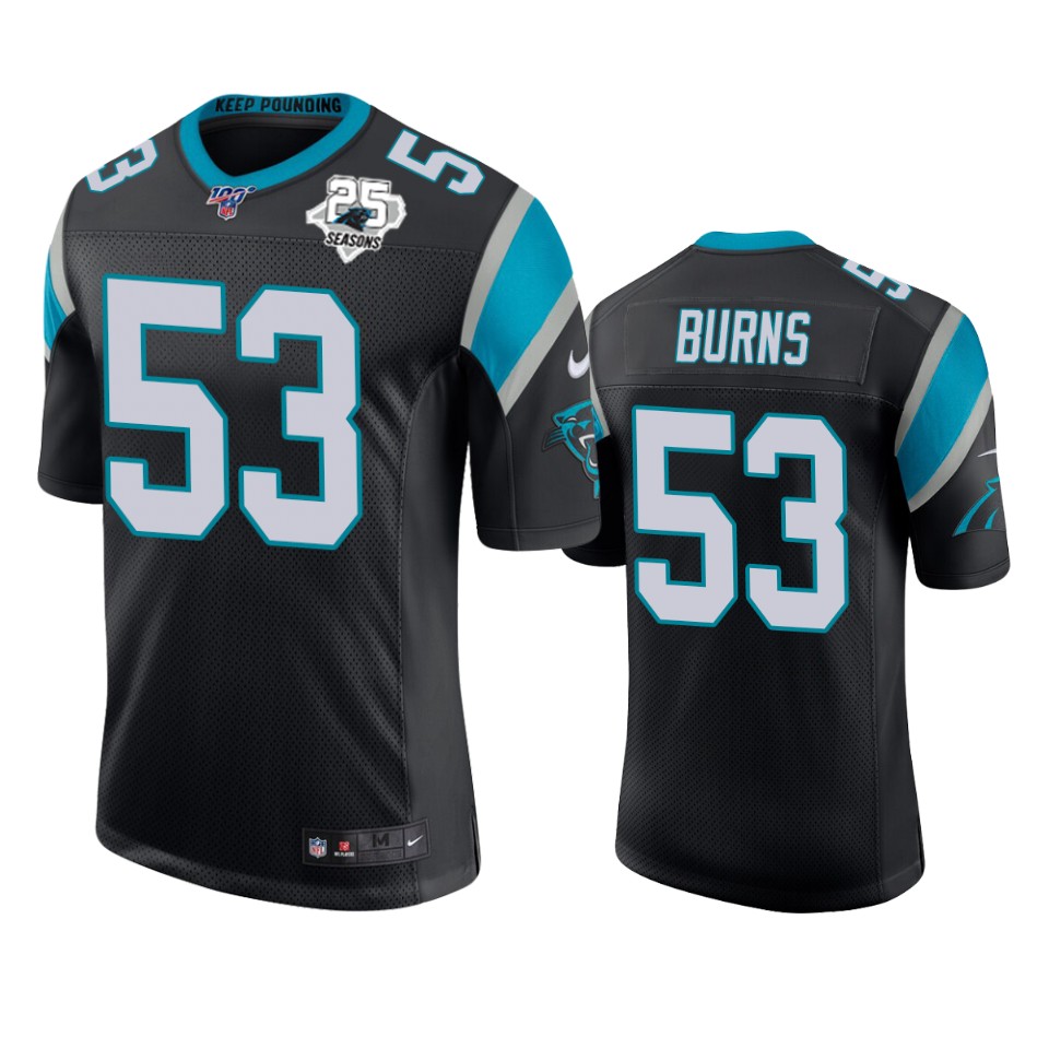men's panthers brian burns black 25th season vapor limited jersey