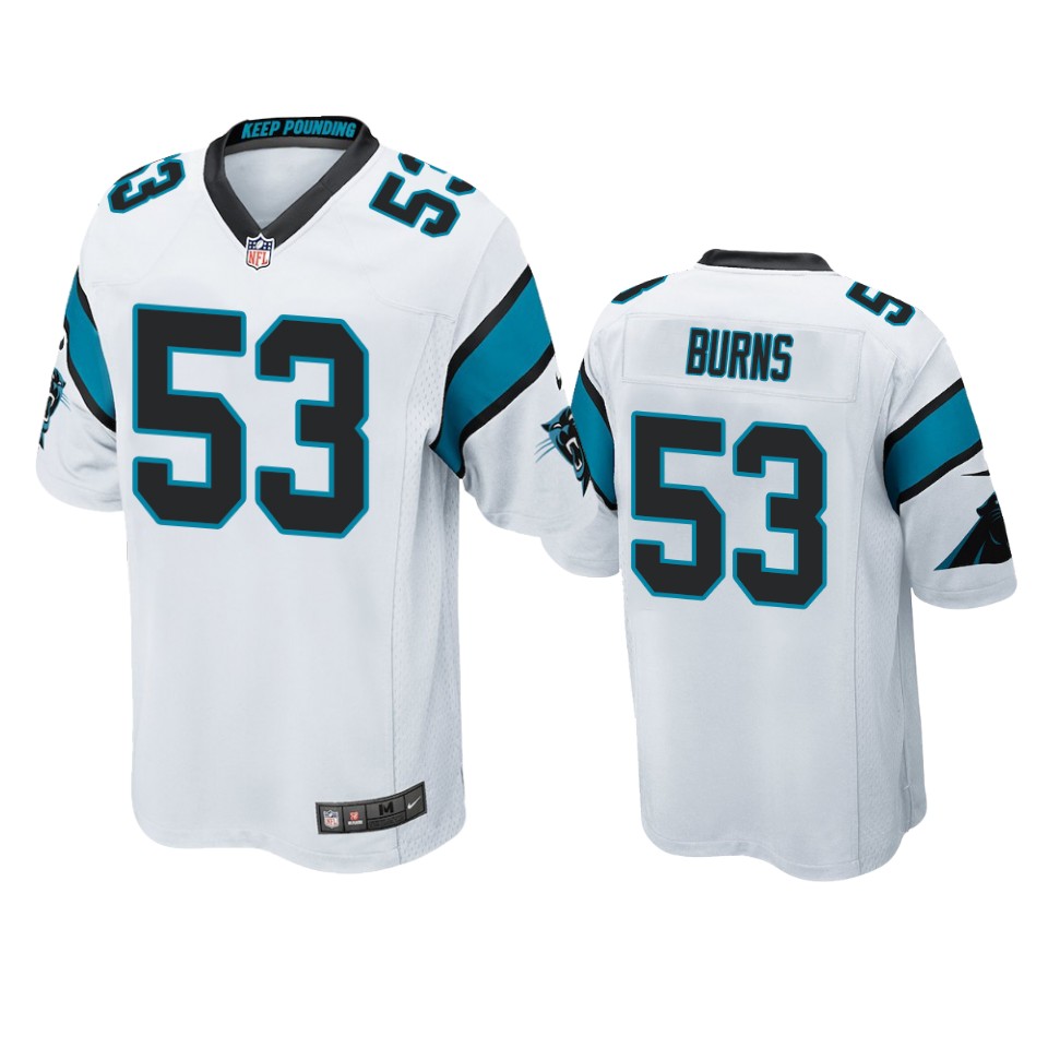 men's panthers brian burns white game jersey