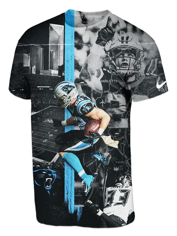 men's panthers christian mccaffrey 3d printed black player graphic t shirt