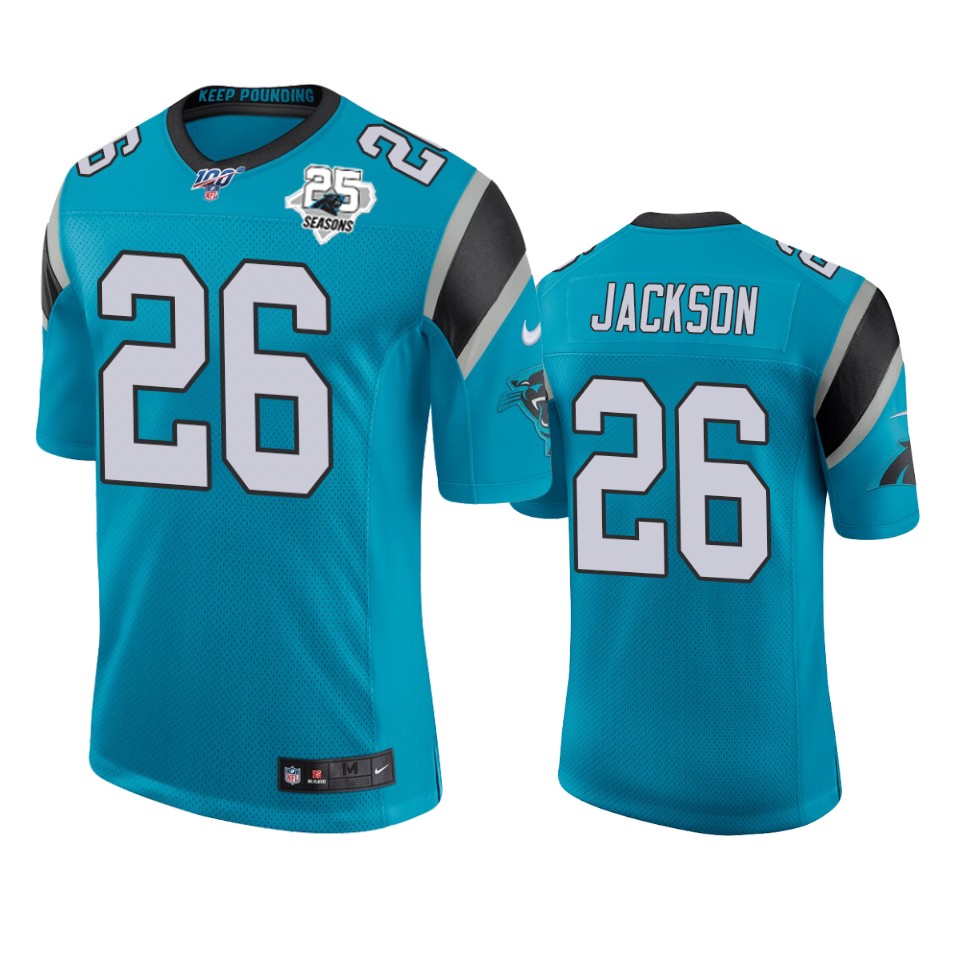 men's panthers donte jackson blue 25th season classic limited jersey