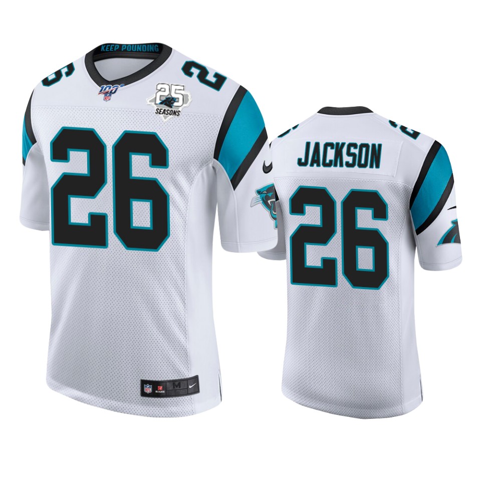 men's panthers donte jackson white 25th season vapor limited jersey