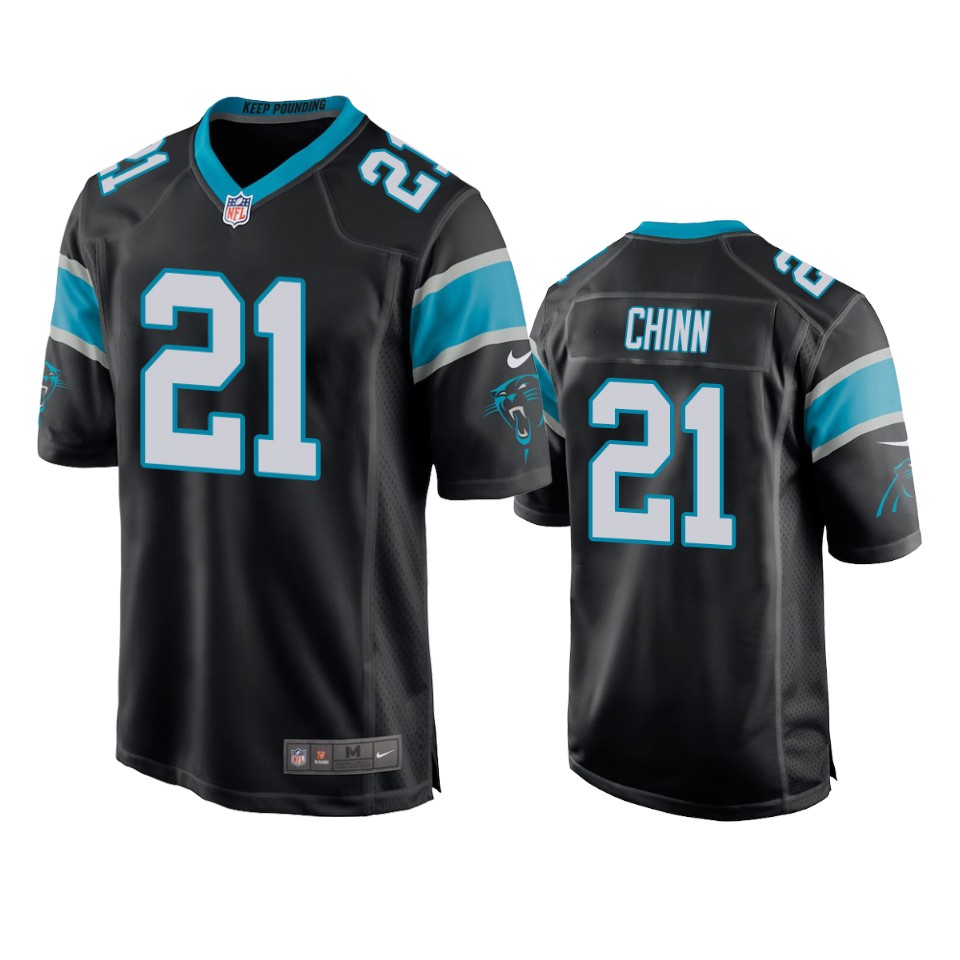 men's panthers jeremy chinn black game jersey