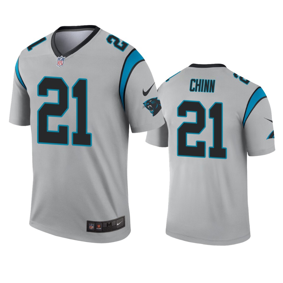 men's panthers jeremy chinn silver inverted legend jersey