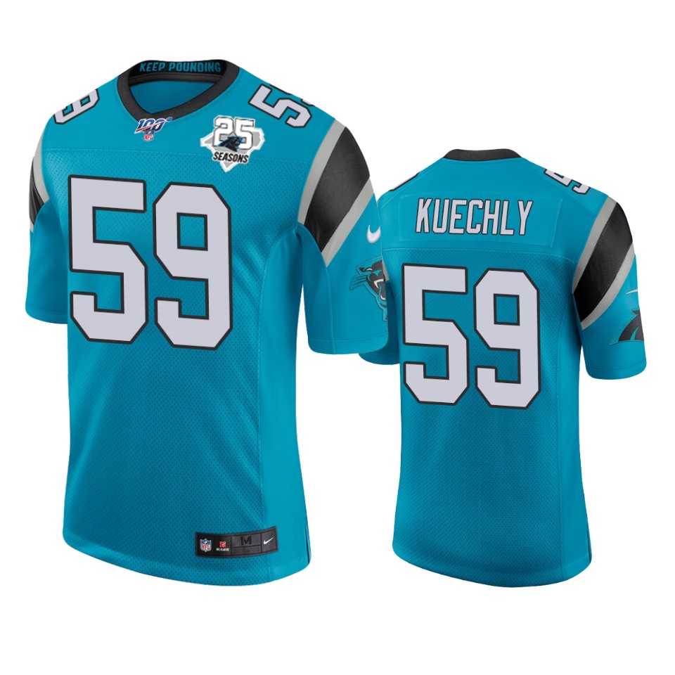 men's panthers luke kuechly blue 25th season classic limited jersey