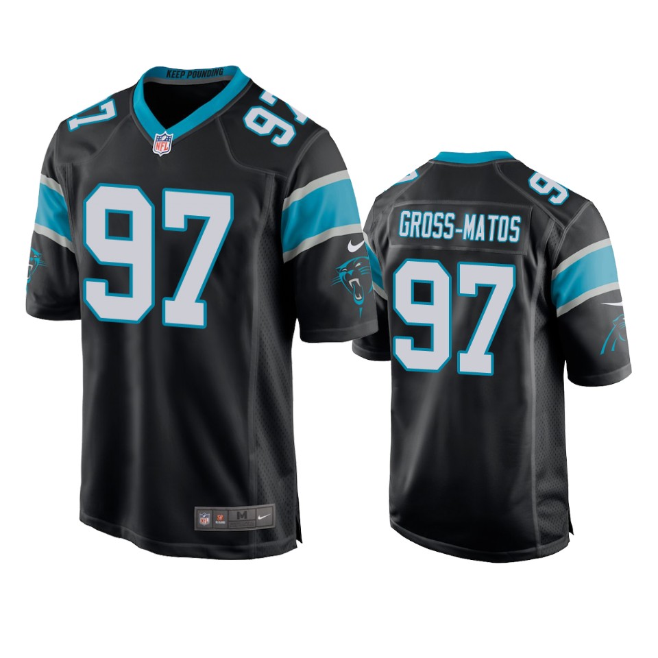 men's panthers yetur gross matos black game jersey