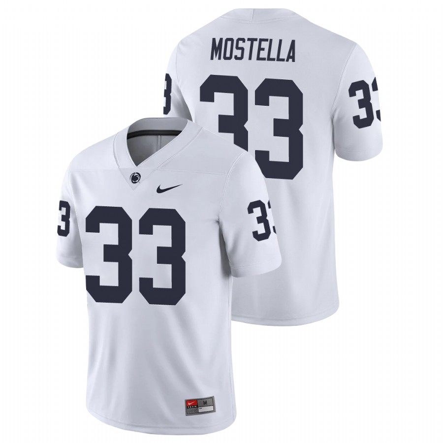 men's penn state nittany lions bryce mostella white college football game jersey
