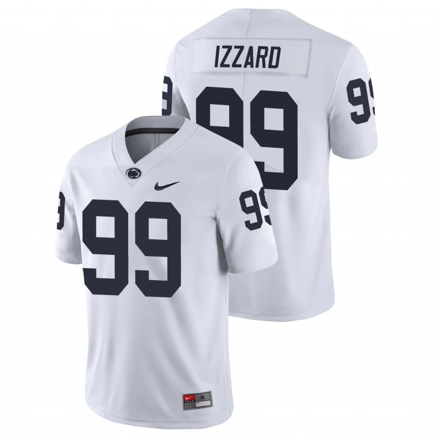 men's penn state nittany lions coziah izzard white limited college football jersey