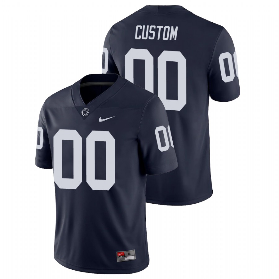 men's penn state nittany lions custom navy college football game jersey