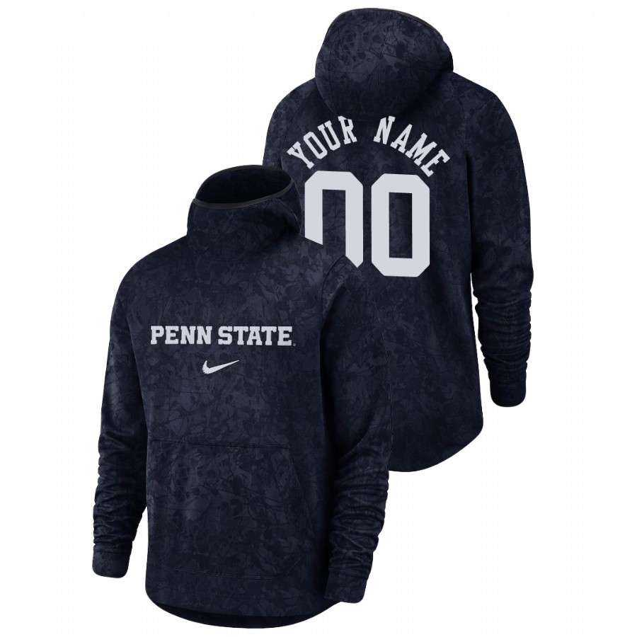 men's penn state nittany lions custom team logo pullover navy basketball spotlight hoodie