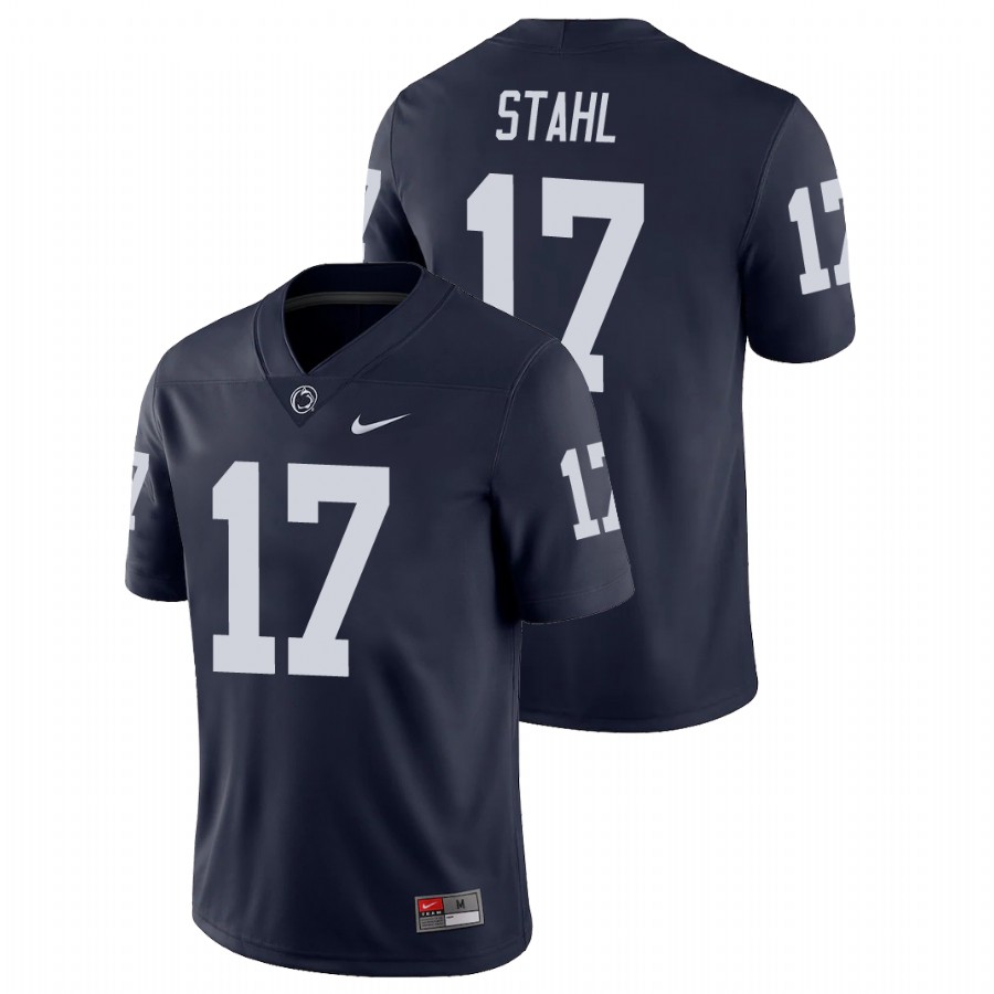 men's penn state nittany lions mason stahl navy college football game jersey