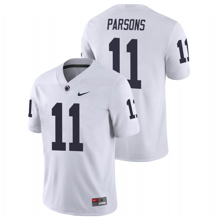 men's penn state nittany lions micah parsons white game college football jersey