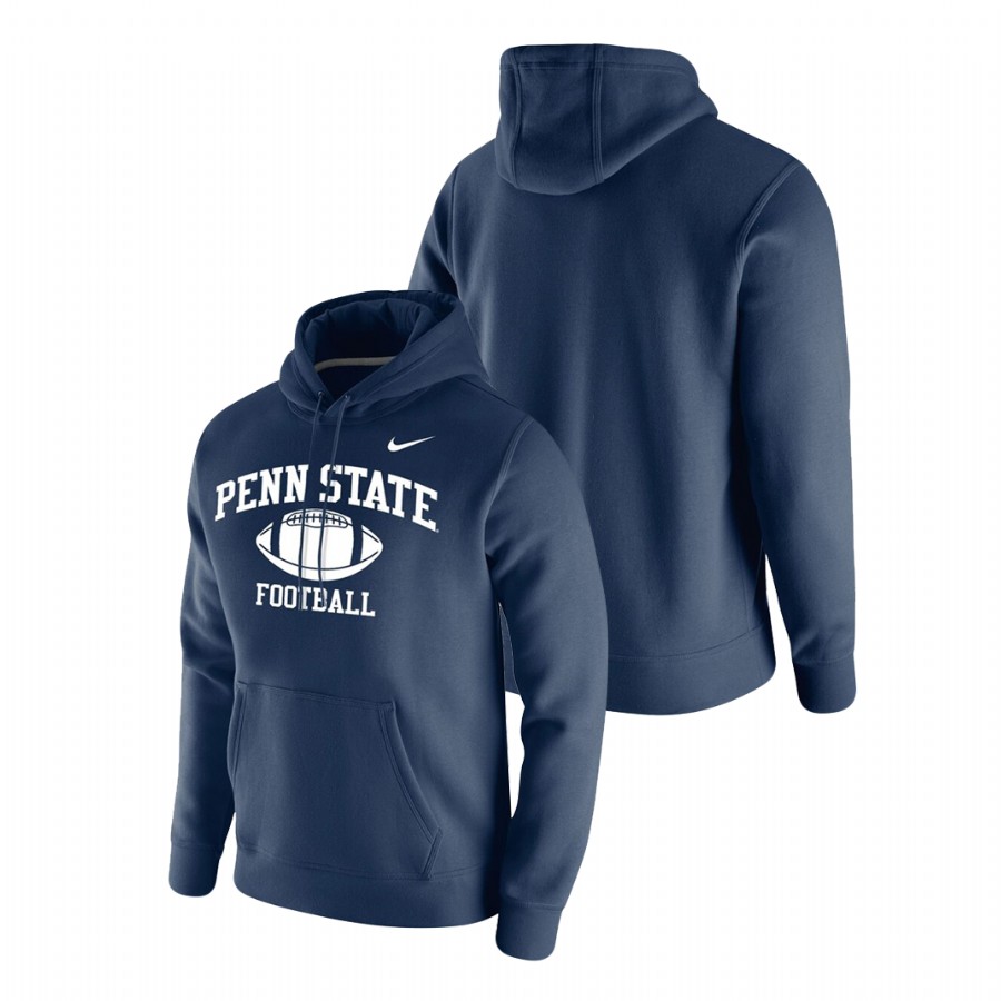 men's penn state nittany lions navy retro football club fleece hoodie