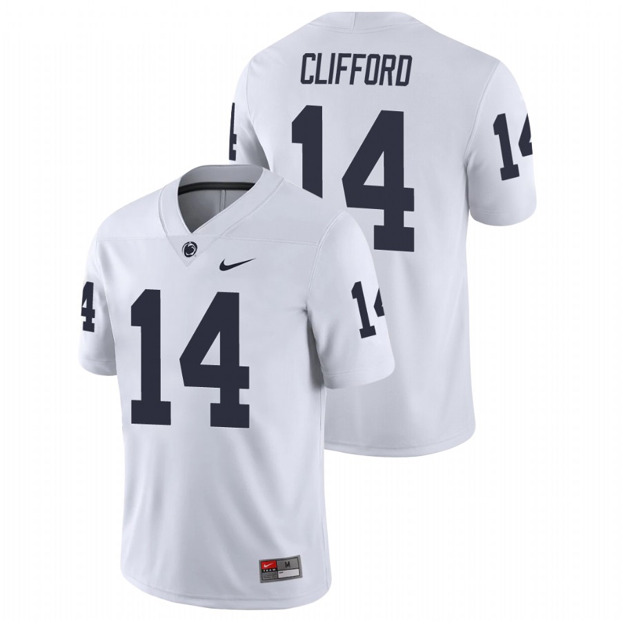 men's penn state nittany lions sean clifford white college football game jersey