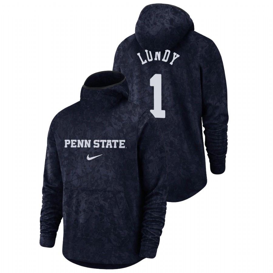 men's penn state nittany lions seth lundy team logo pullover navy basketball spotlight hoodie