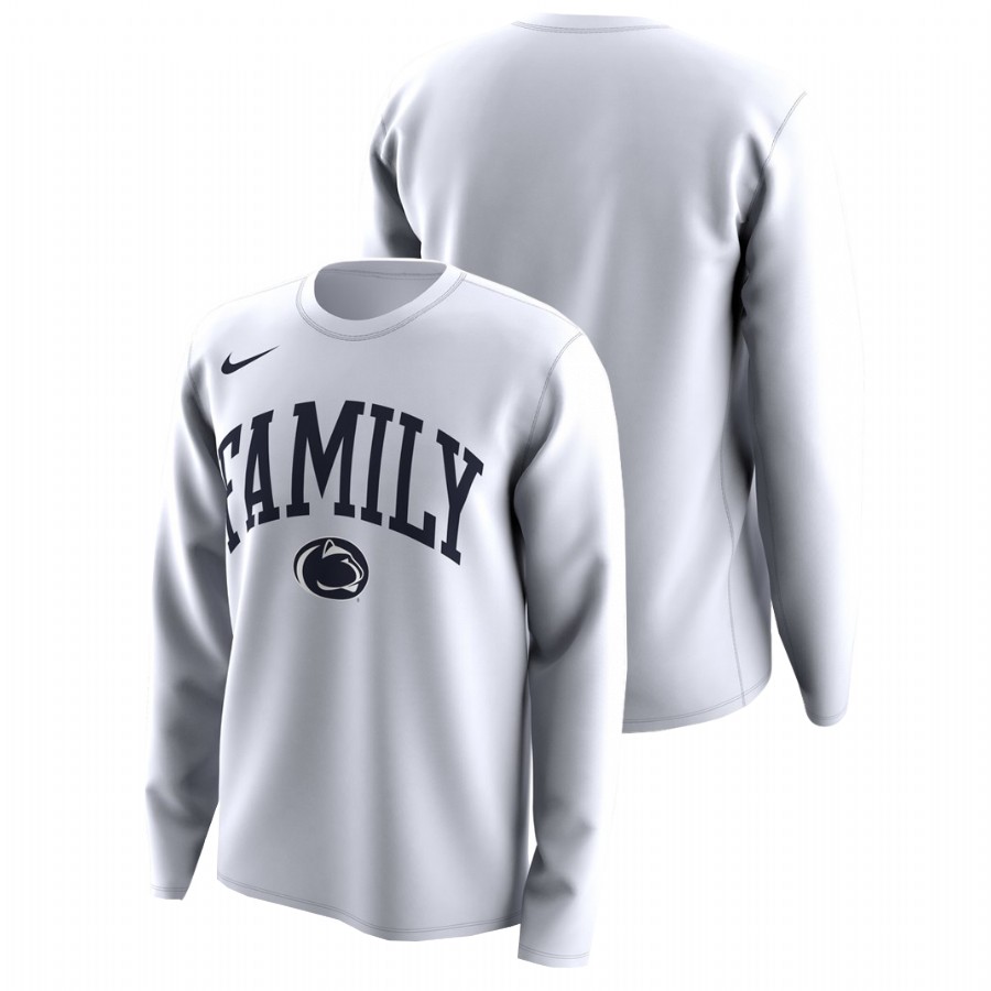 men's penn state nittany lions white family on court legend basketball long sleeve t shirt