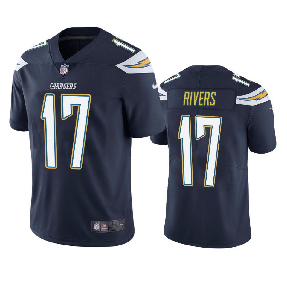 men's philip rivers chargers navy vapor jersey