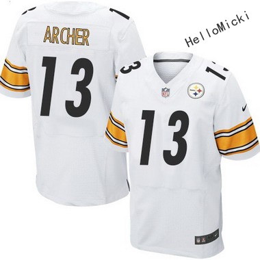 men's pittsburgh steelers #13 dri archer white road nfl nike elite jersey