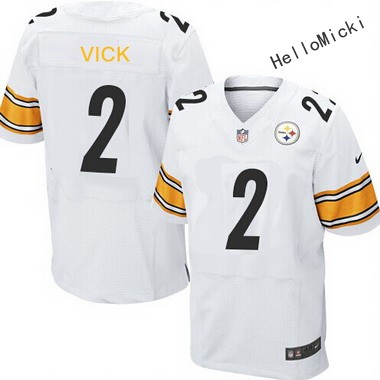 men's pittsburgh steelers #2 michael vick white road nfl nike elite jersey