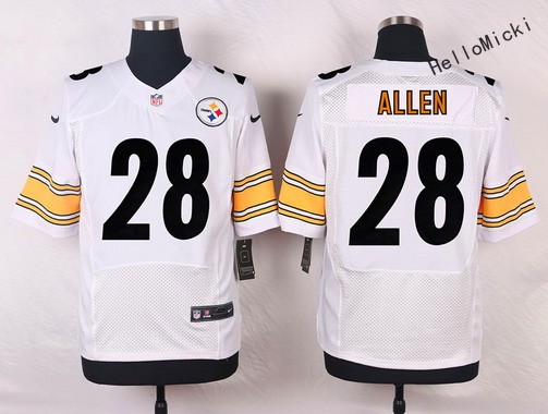 men's pittsburgh steelers #28 cortez allen white road nfl nike elite jersey