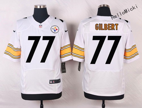 men's pittsburgh steelers #77 marcus gilbert white road nfl nike elite jersey