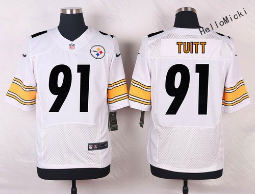 men's pittsburgh steelers #91 stephon tuitt white road nfl nike elite jersey