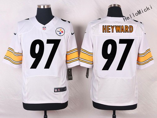 men's pittsburgh steelers #97 cameron heyward white road nfl nike elite jersey