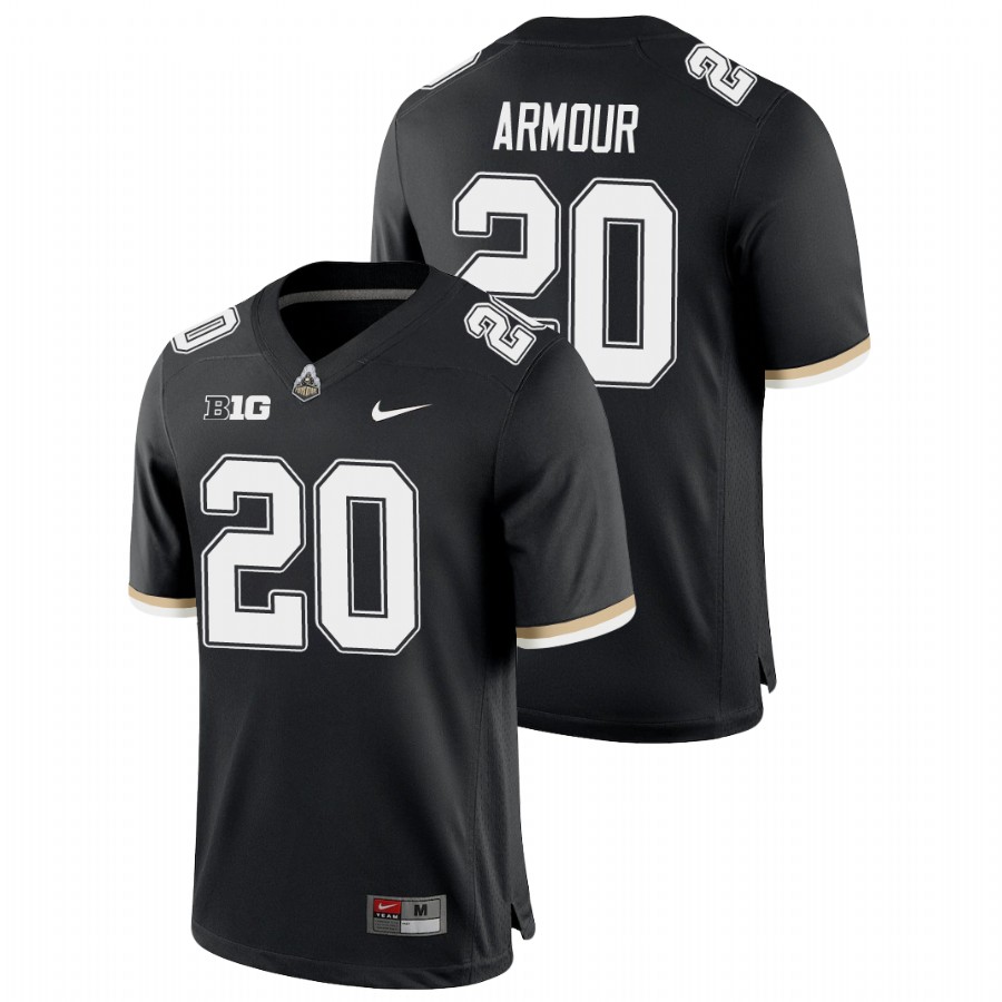 men's purdue boilermakers alfred armour black college football game jersey