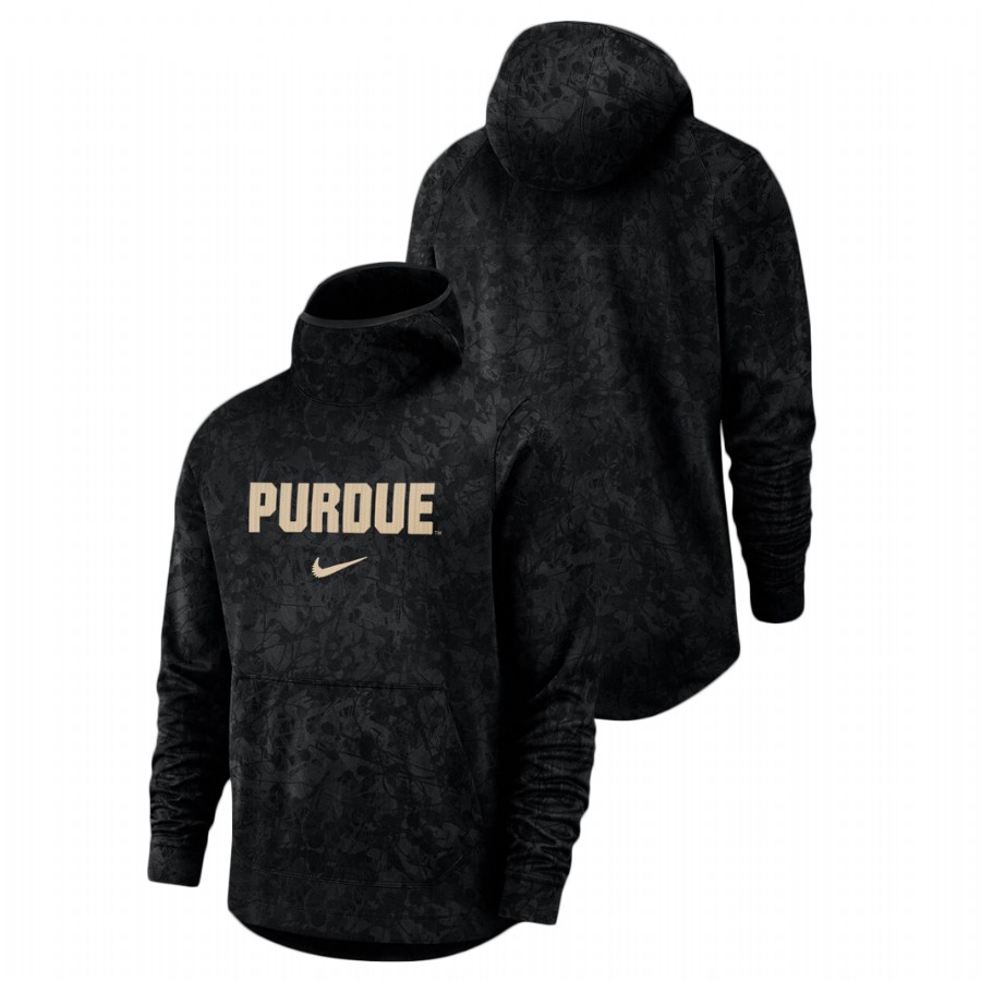 men's purdue boilermakers black basketball spotlight team logo hoodie