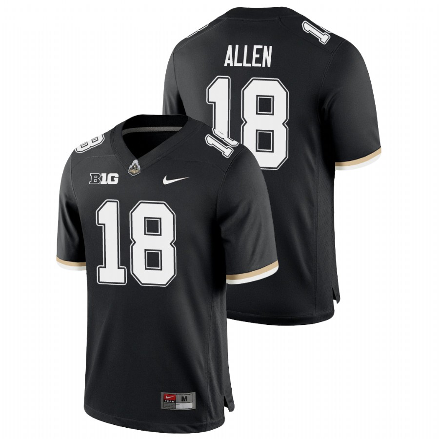 men's purdue boilermakers cam allen black college football game jersey
