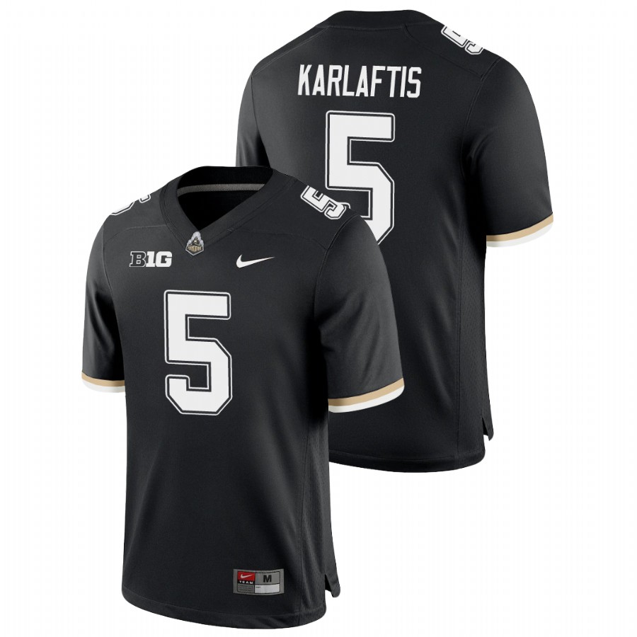 men's purdue boilermakers george karlaftis black college football game jersey