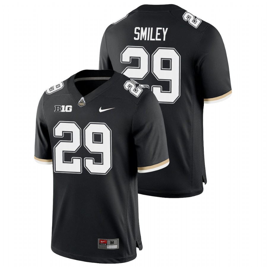 men's purdue boilermakers simeon smiley black college football game jersey