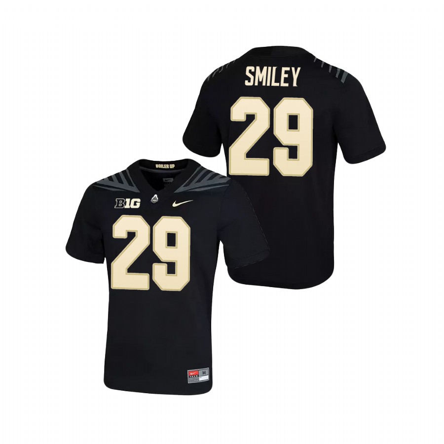 men's purdue boilermakers simeon smiley black game football jersey