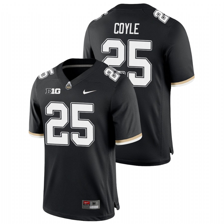 men's purdue boilermakers tyler coyle black college football game jersey