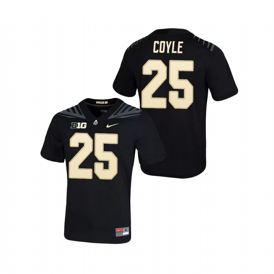 men's purdue boilermakers tyler coyle black game football jersey
