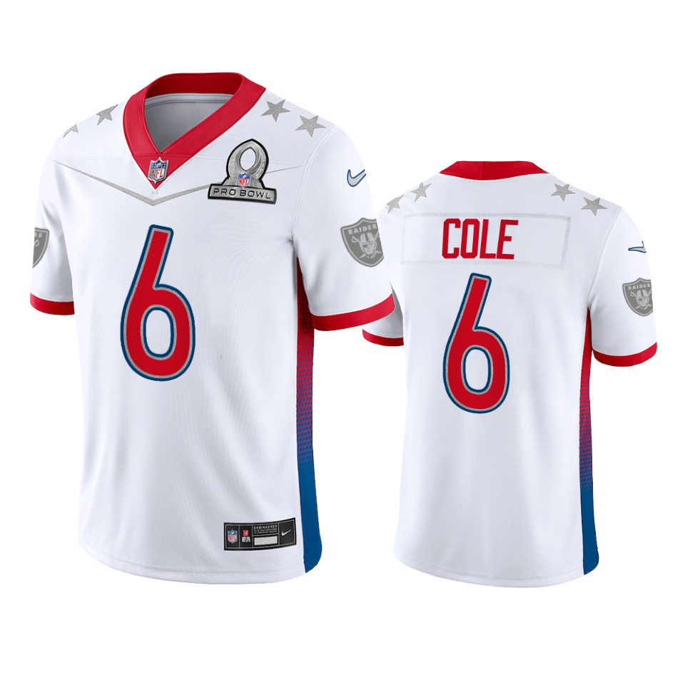 men's raiders a.j. cole white game 2022 afc pro bowl jersey