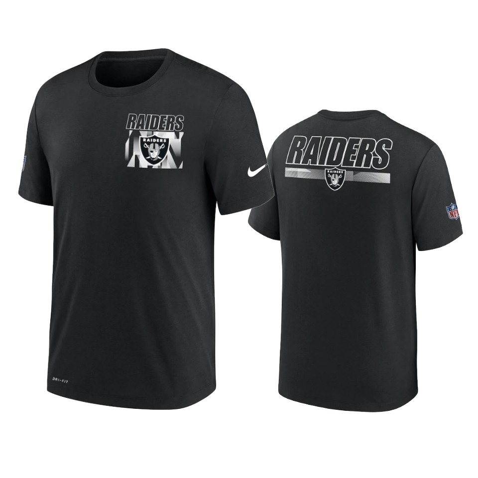 men's raiders black facility playbook performance t shirt