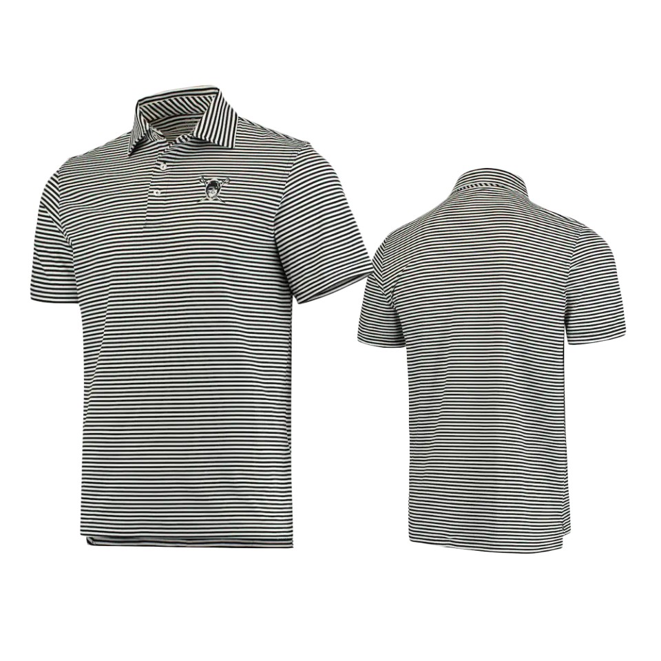 men's raiders black winstead stripe polo