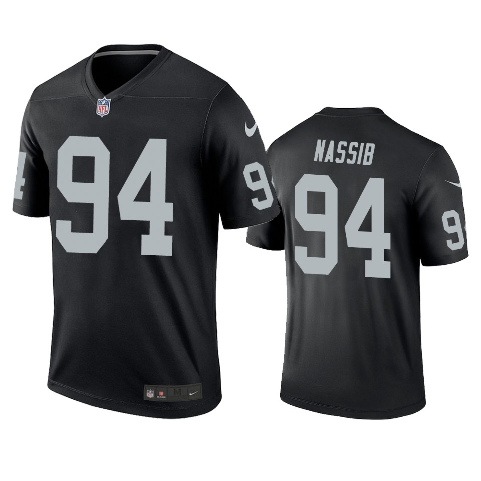 men's raiders carl nassib black legend jersey
