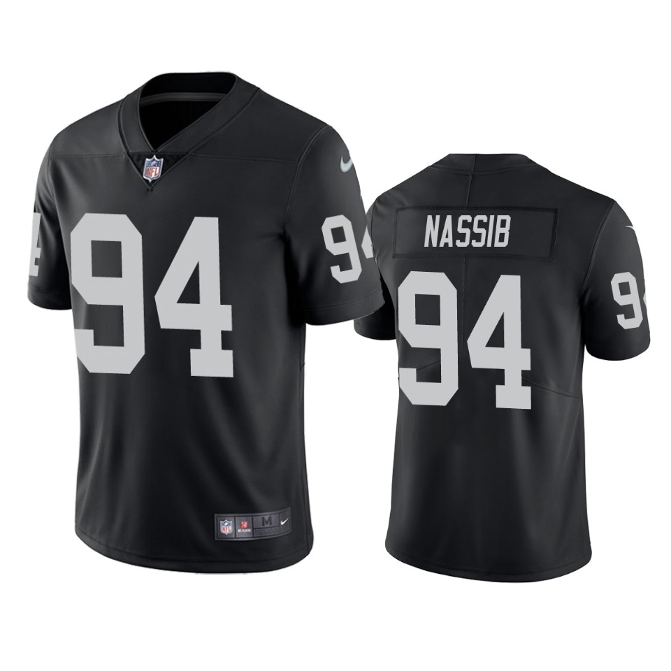 men's raiders carl nassib black vapor jersey