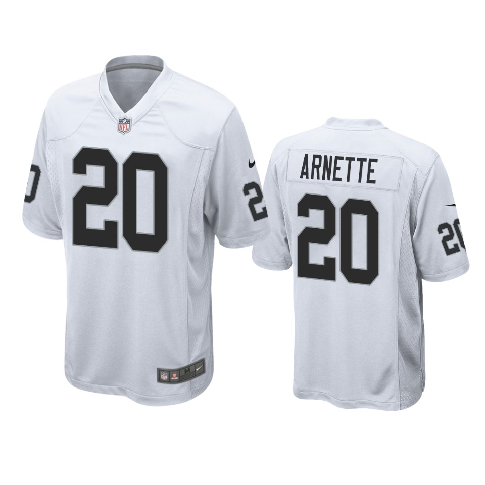 men's raiders damon arnette white game jersey