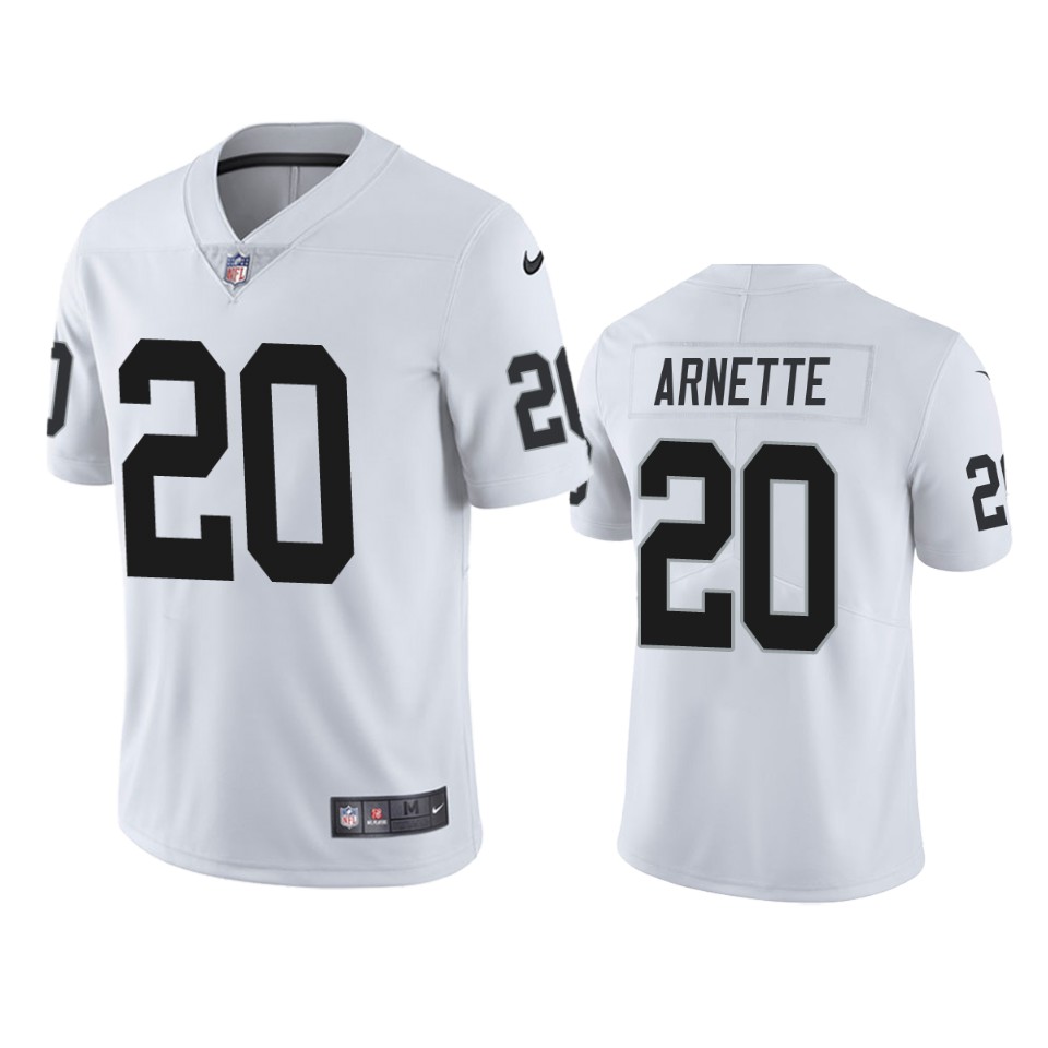 men's raiders damon arnette white vapor limited jersey