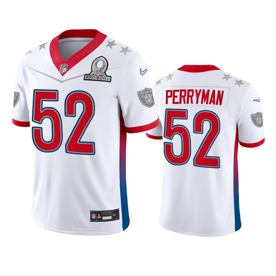 men's raiders denzel perryman white game 2022 afc pro bowl jersey